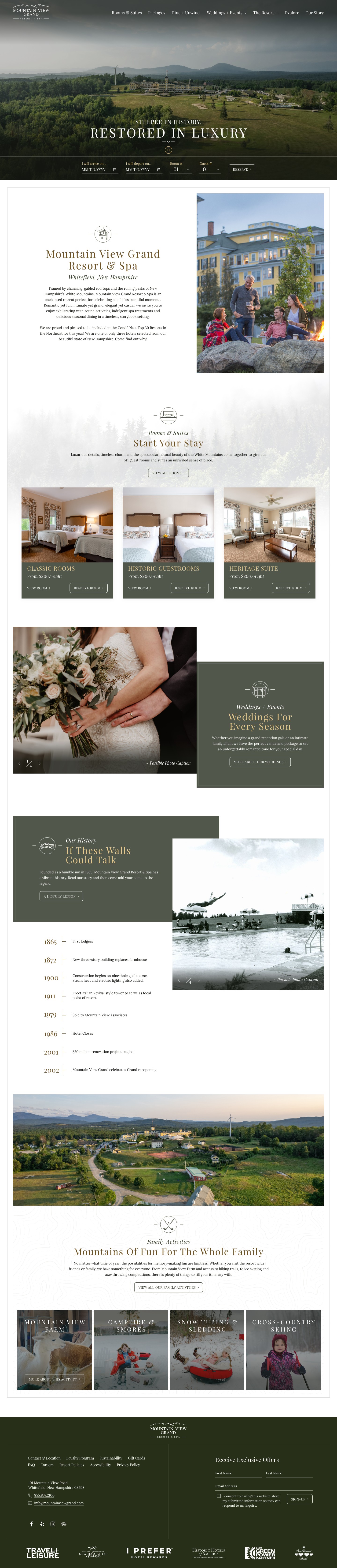 Mountain View Gran - Home Page Design